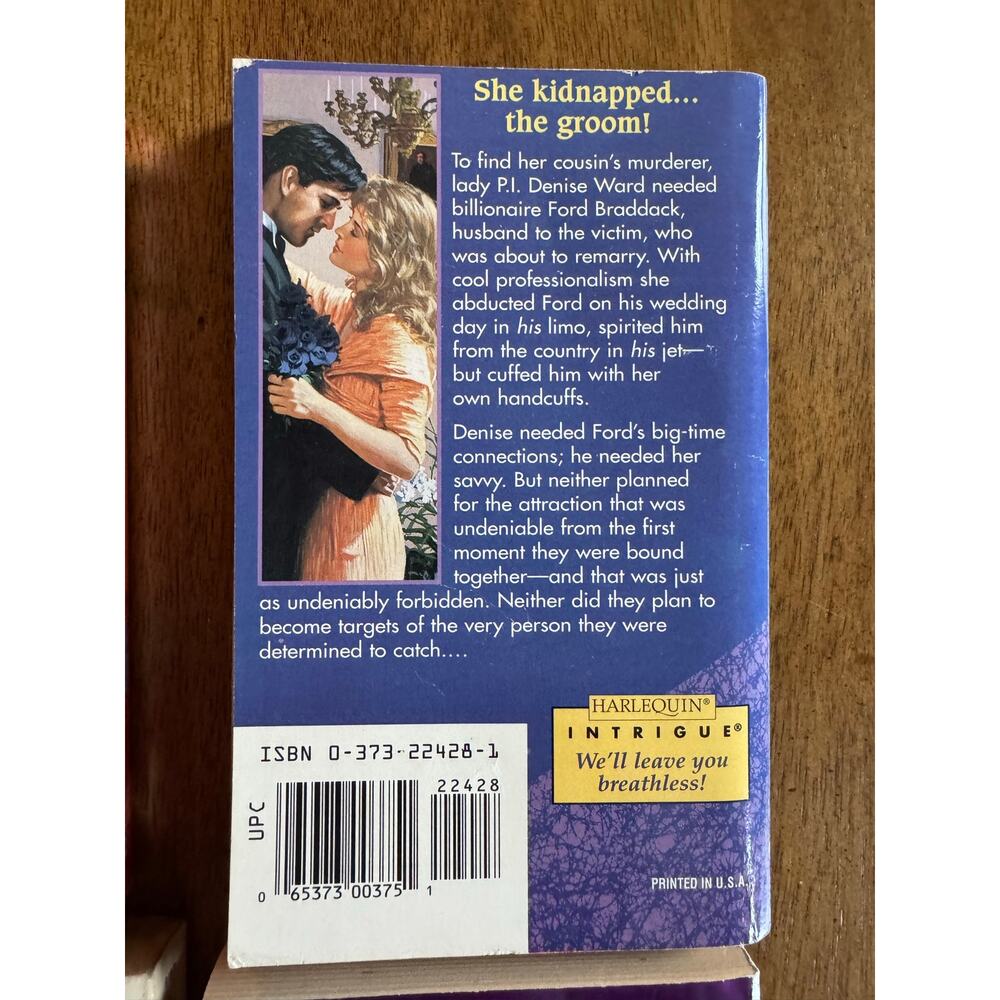 Vintage Harlequin Intrigue Romantic Suspense Paperback Lot of 4 1987-2004 - Picture 3 of 12